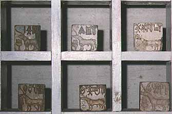 Carved seals at Harappa museum