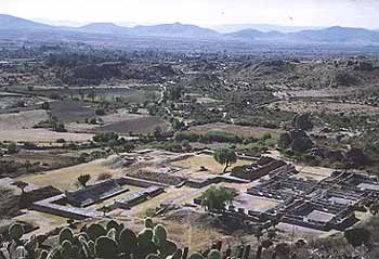 View of Yagul ruins in Central Mexico