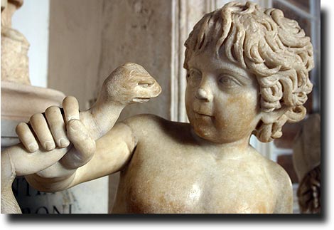 Hercules with snake