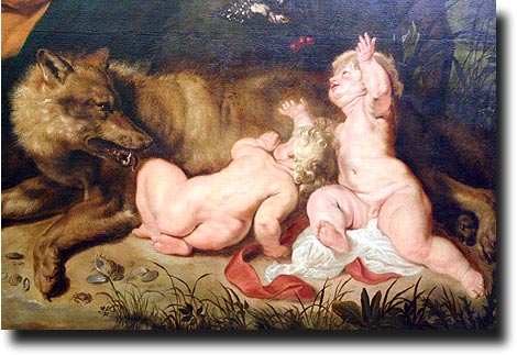 Romulus and remus painting