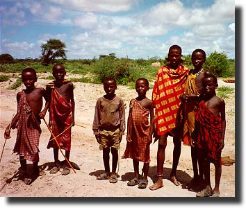 Masai boys in Amboseli