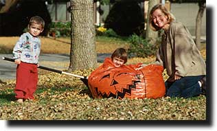 Raking and bagging