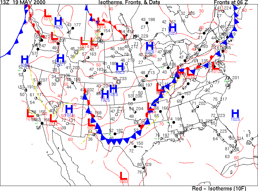 Weather Map Pressure Systems Geography