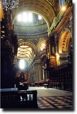 Inside St. Paul's cathedral