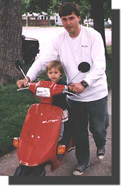 Rob and Alea cruising the neighborhood